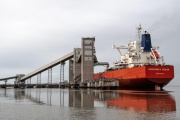 Fuerte caída en descargas y embarques en marzo en Bahía Blanca