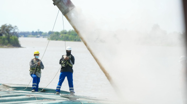 Con un nuevo embarque de soja, el Puerto de Santa Fe reactiva el transporte fluvial y reduce el tránsito de camiones en las rutas