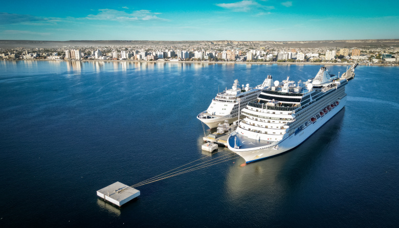 Dos cruceros arribaron a Puerto Madryn tras reprogramaciones por clima