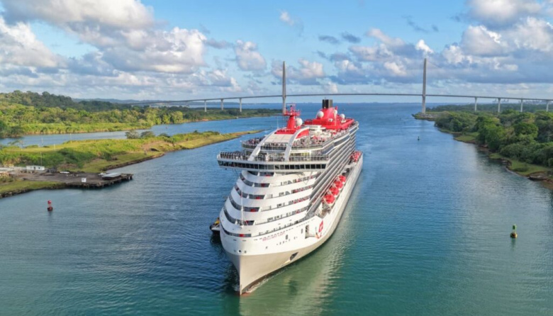 Tránsito inaugural de Virgin Voyages por el Canal de Panamá
