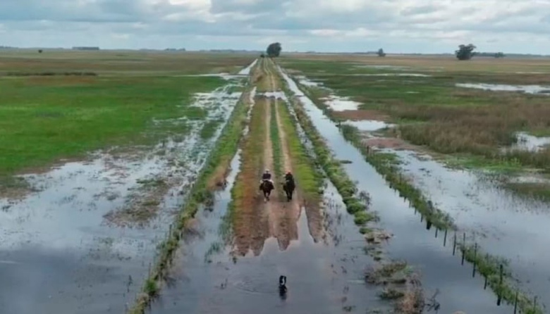Fuertes lluvias reactivan inundaciones en el centro de Buenos Aires y vuelven los reclamos del sector agropecuario