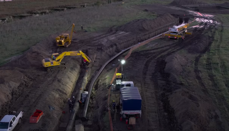 TGS completó el nuevo cruce del Río Salado en General Belgrano