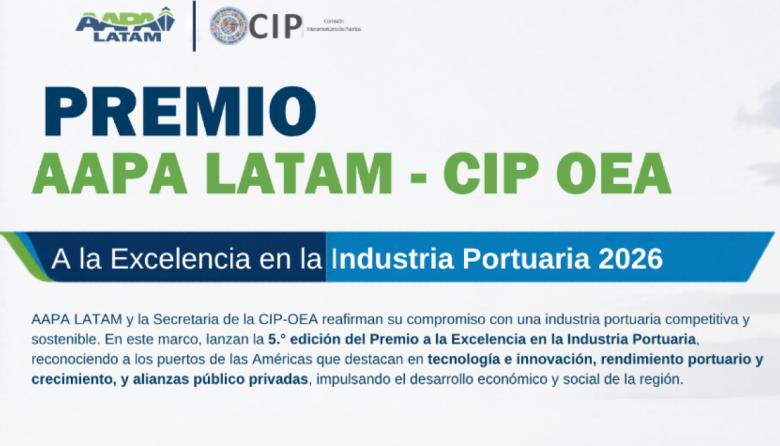 AAPA LATAM y la OEA convocan a la quinta edición del Premio a la Excelencia en la Industria Portuaria de las Américas