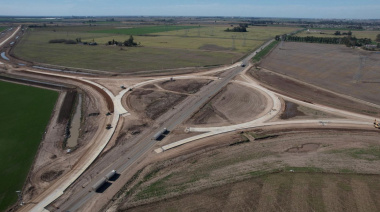 Con un 65% de avance, la pavimentación del Desvío Giardino mejorará el acceso a los puertos de Timbúes