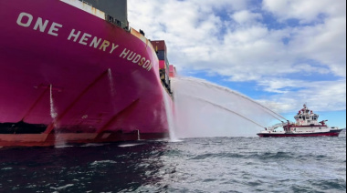 Incendio en el ONE Henry Hudson: Comienza la descarga de contenedores afectados en Los Ángeles