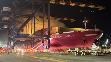 ONE completa la primera fase de descarga del buque Henry Hudson en Los Ángeles