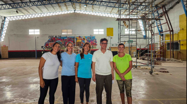 Puerto Quequén colabora en la recuperación del gimnasio del CEF Nº 76 de Quequén