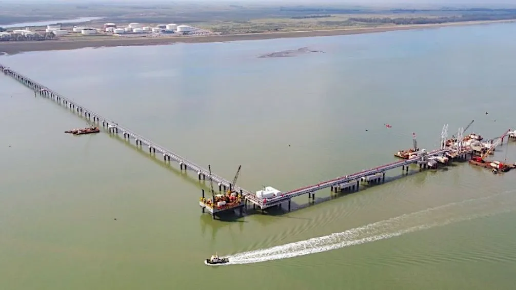 Puerto Rosales recibe su buque número 100 en el nuevo muelle del proyecto Rosa Negra