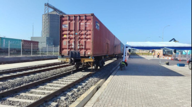 Avanza la construcción del Terminal Intermodal Barrancas en el Puerto de San Antonio