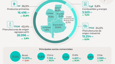 El mapa de los socios comerciales de Argentina: quién compra qué en cada región