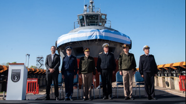 La Armada Argentina botó el remolcador ARA "Pampero" en Tandanor y prevé incorporarlo al servicio operativo en junio