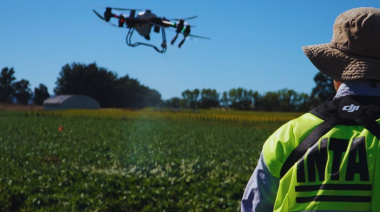 El INTA y la Facultad de Ciencias Agrarias de Balcarce desarrollaron un protocolo para medir la deriva de fitosanitarios en aplicaciones con drones