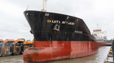 TANDANOR completó trabajos integrales de reparación y mantenimiento en el buque tanque Caleta Rosario