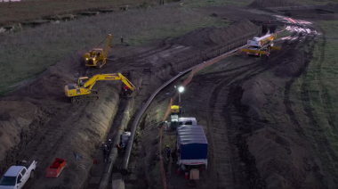 TGS completó el nuevo cruce del Río Salado en General Belgrano