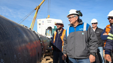 El VMOS superó la mitad de avance y acelera la construcción del oleoducto y la terminal exportadora en Punta Colorada