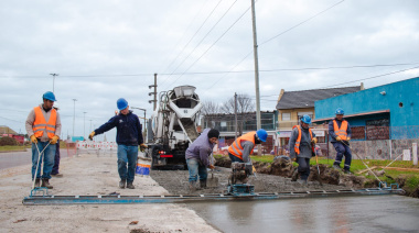 Avanzan las obras de reparación en la avenida Almirante Brown