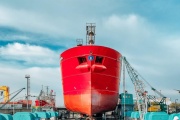 Mar del Plata: botadura del buque “Santísima Trinidad”