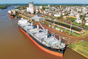 El puerto de Concepción del Uruguay inicia una nueva exportación de troncos con destino a la India