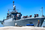 La corbeta ARA “Robinson” partió desde Puerto Belgrano para brindar apoyo a la Regata Buenos Aires–Río de Janeiro