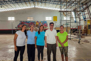 Puerto Quequén colabora en la recuperación del gimnasio del CEF Nº 76 de Quequén