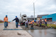 Avanzan las obras de reparación en la avenida Almirante Brown